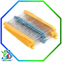 KIT DE RESISTENCIAS DE ¼w 1% : (1500pzas.)
