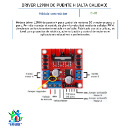 DRIVER L298N DC PUENTE H (ALTA CALIDAD)