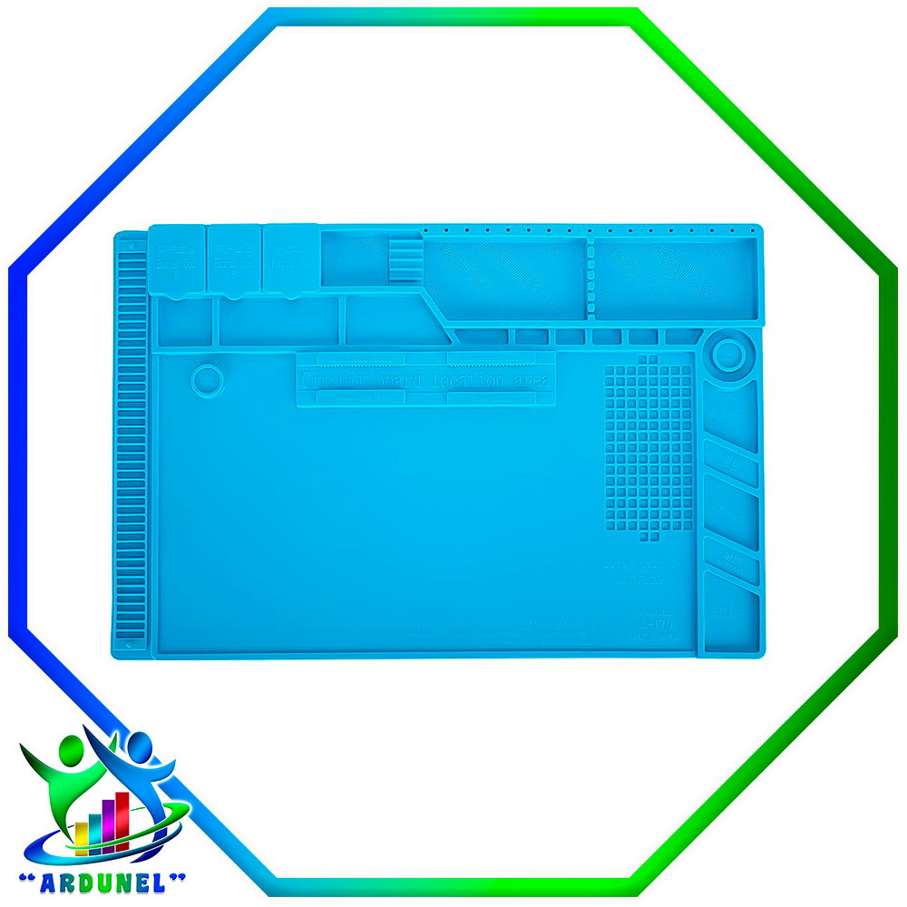 ALFOMBRILLA DE SILICONA CON AISLAMIENTO PARA SOLDADURA S-170 48 X 32CM