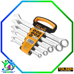 SET DE 5 LLAVES COMBINADAS CROMADAS